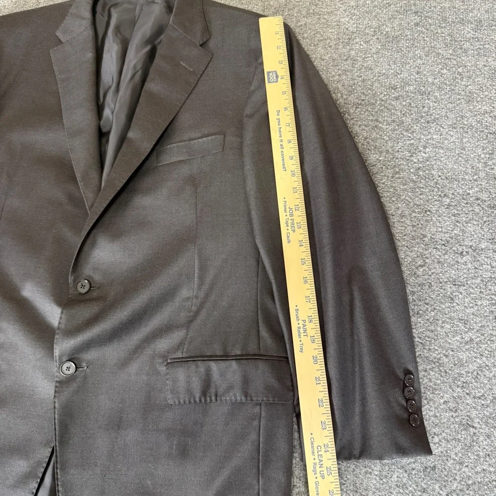 Hickey Freeman Loro‎ Piana Tasmanian Super 150's Blazer Mens 46R Gray Wool Coat